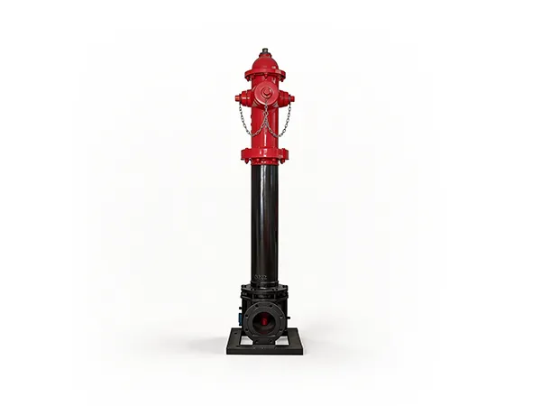 Dry barrel hydrant on white background