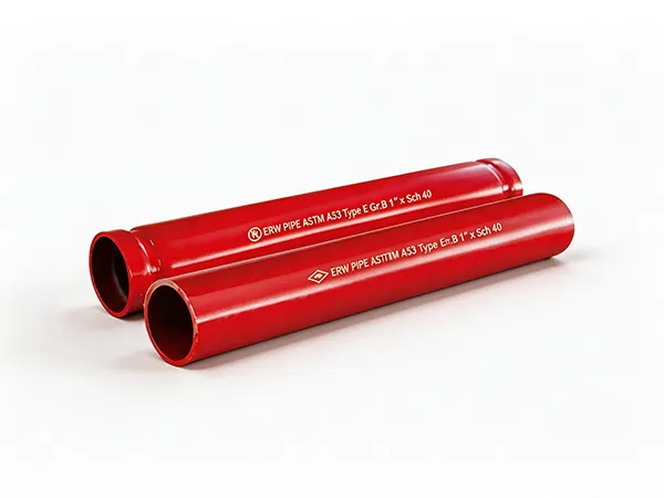 Fire steel pipe on white background
